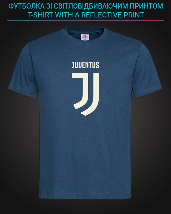 tshirt with Reflective Print Juventus Logo - XS blue