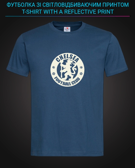 tshirt with Reflective Print Chelsea - XS blue