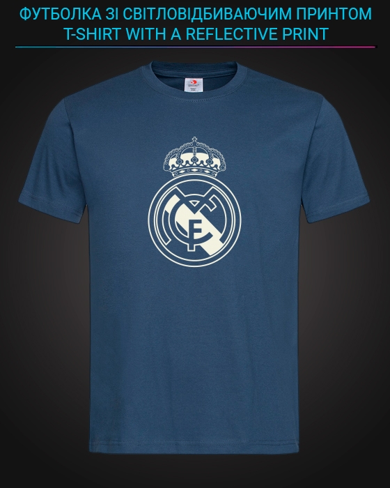 tshirt with Reflective Print Real Madrid - XS blue