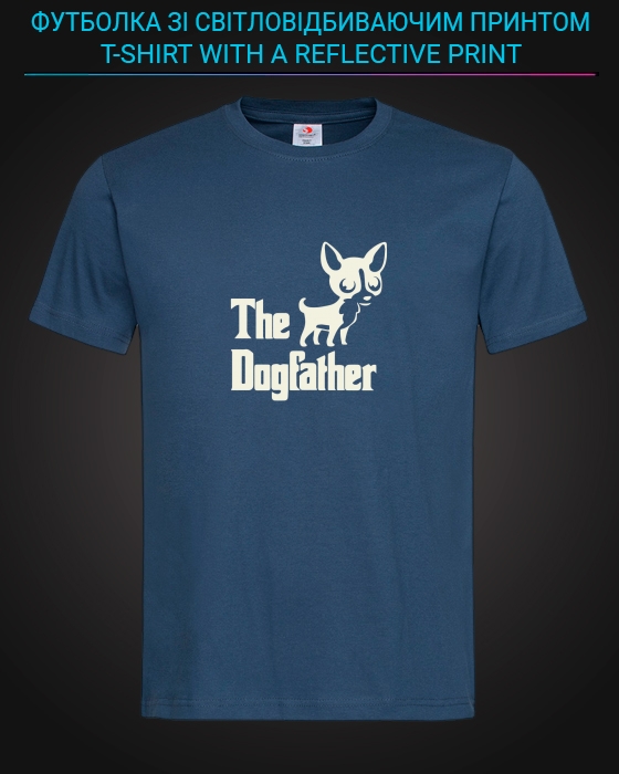 tshirt with Reflective Print The Dogfather - XS blue