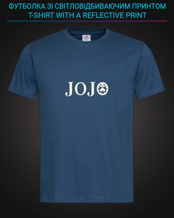 Футболка з світловідбиваючим принтом Джо Джо - XS синя