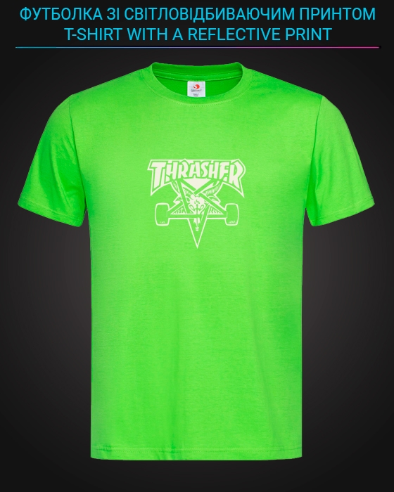 tshirt with Reflective Print Thrasher - XS green