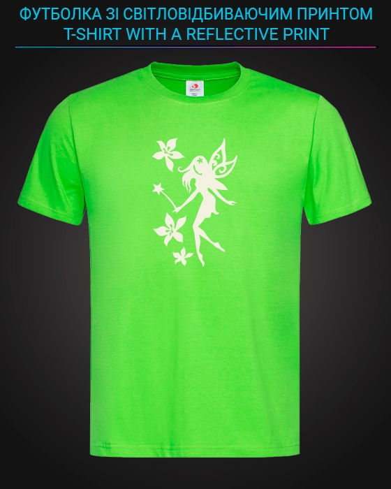 tshirt with Reflective Print Fairy - XS green