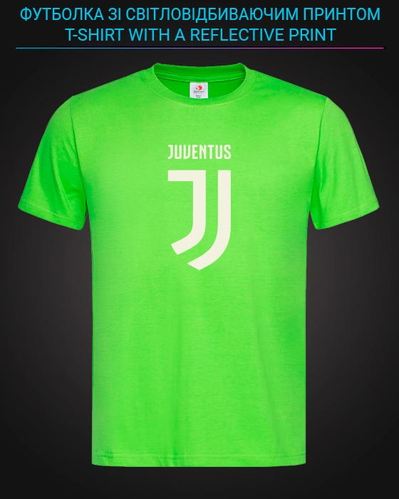 tshirt with Reflective Print Juventus Logo - XS green