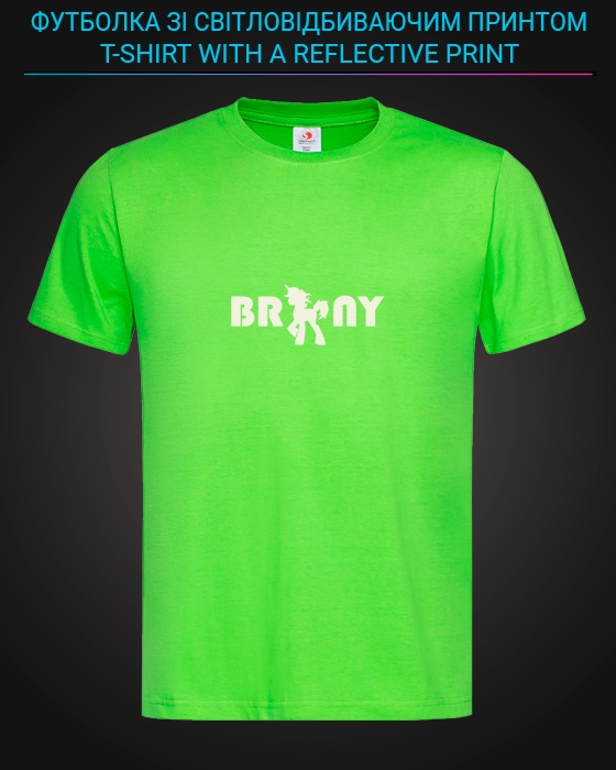 tshirt with Reflective Print Brony - XS green