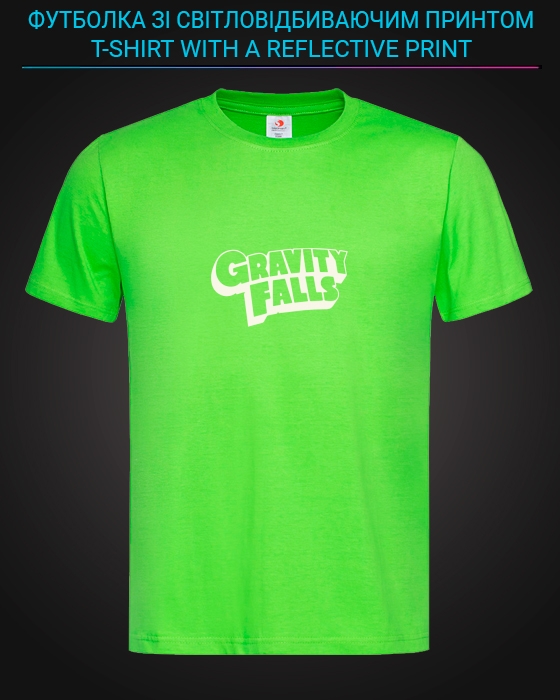 tshirt with Reflective Print Gravity Falls - XS green