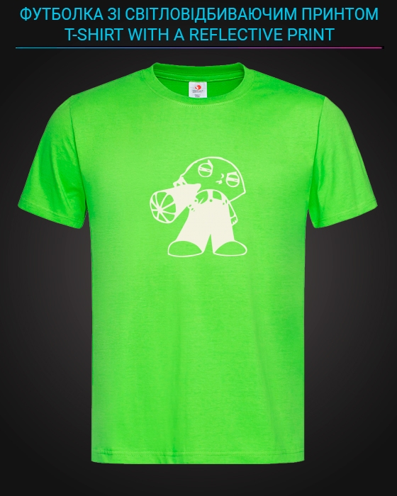 tshirt with Reflective Print Stewie Griffin - XS green