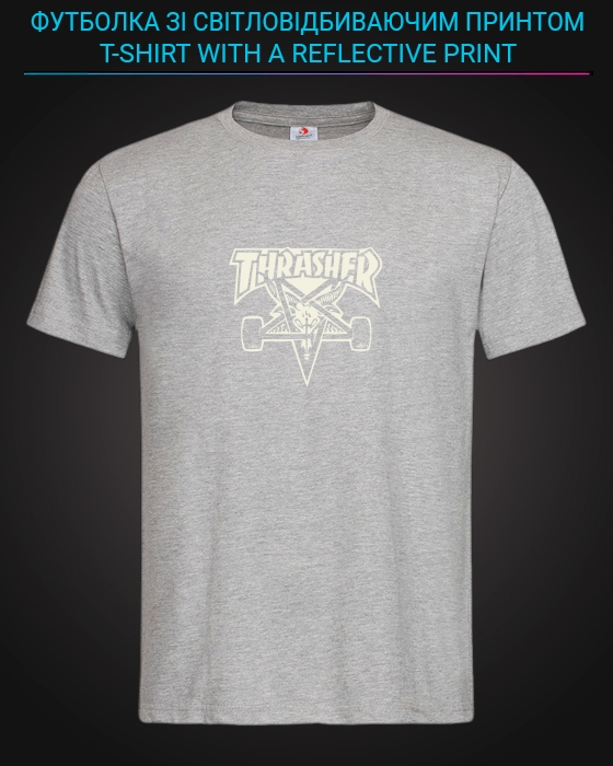 tshirt with Reflective Print Thrasher - XS grey