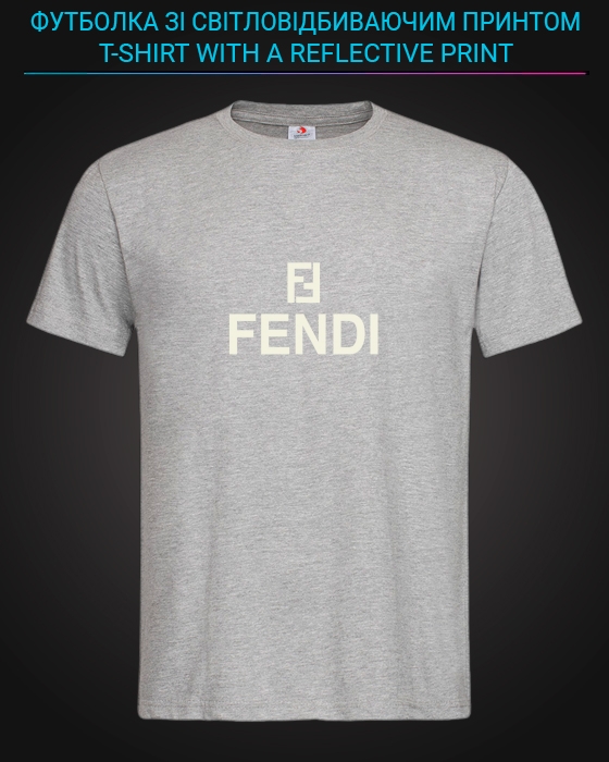 tshirt with Reflective Print Fendi - XS grey