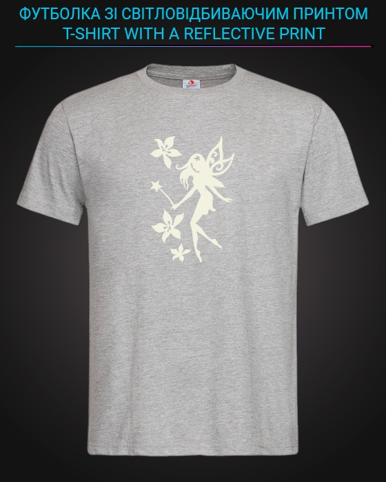 tshirt with Reflective Print Fairy - XS grey