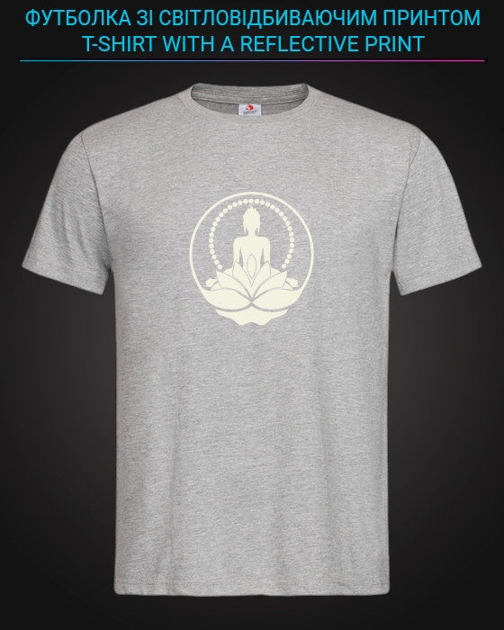 tshirt with Reflective Print Yoga Logo - XS grey