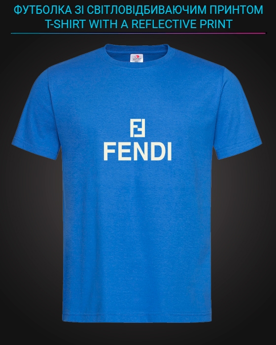 tshirt with Reflective Print Fendi - XS Lightblue