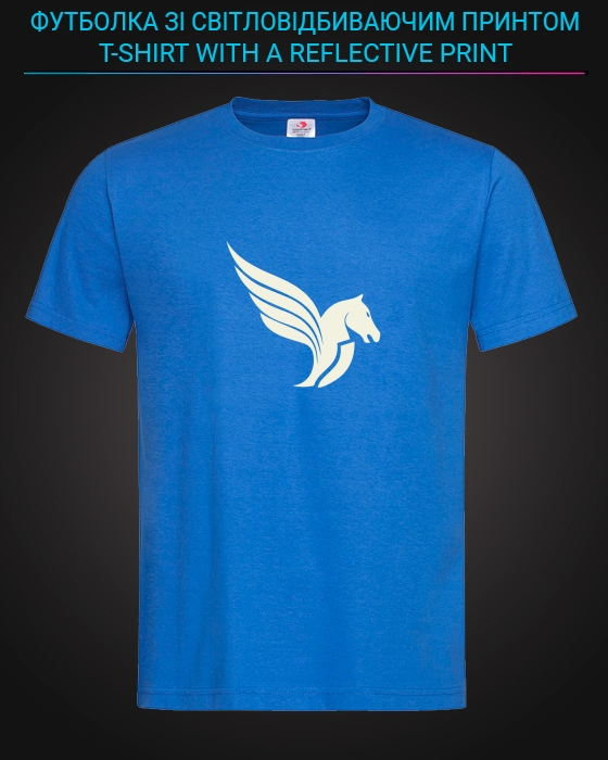 tshirt with Reflective Print Pegas Wings - XS Lightblue