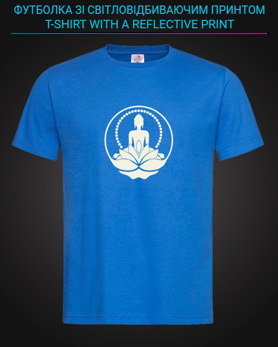 tshirt with Reflective Print Yoga Logo - XS Lightblue