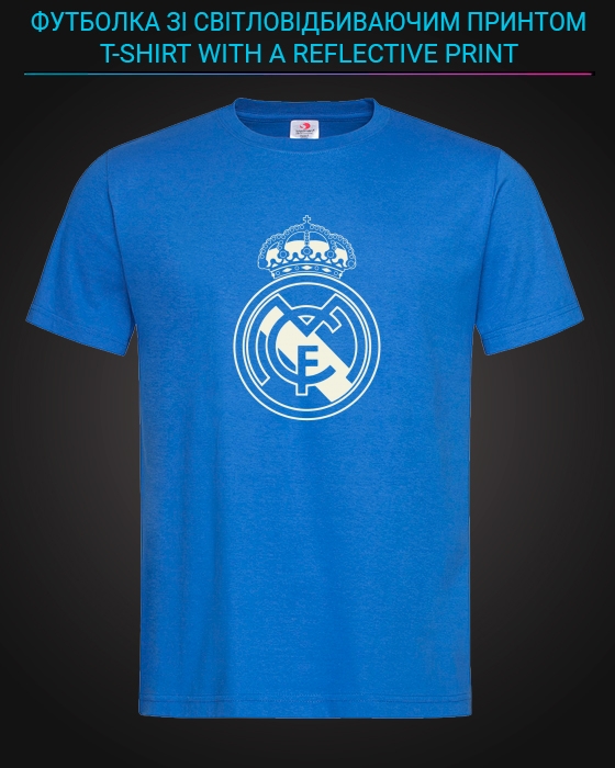 tshirt with Reflective Print Real Madrid - XS Lightblue