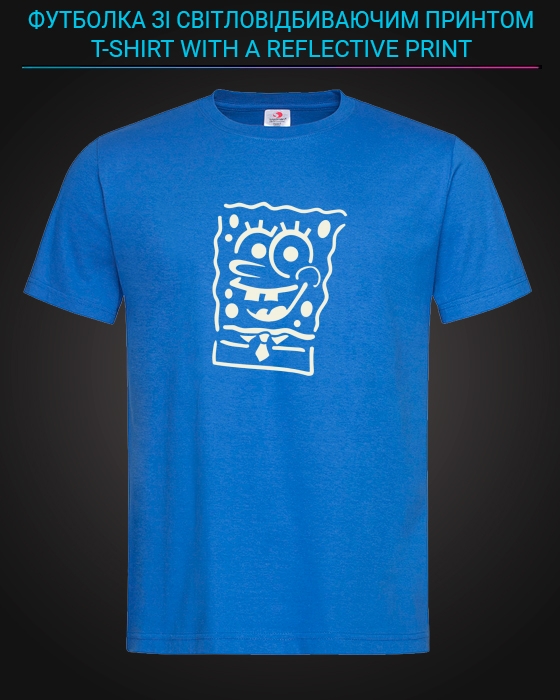 tshirt with Reflective Print Sponge Bob - XS Lightblue