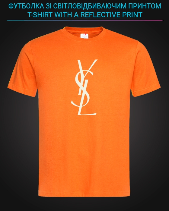 tshirt with Reflective Print YSL - XS orange