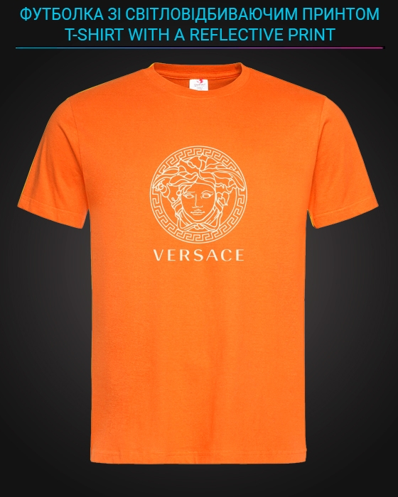tshirt with Reflective Print Versace - XS orange