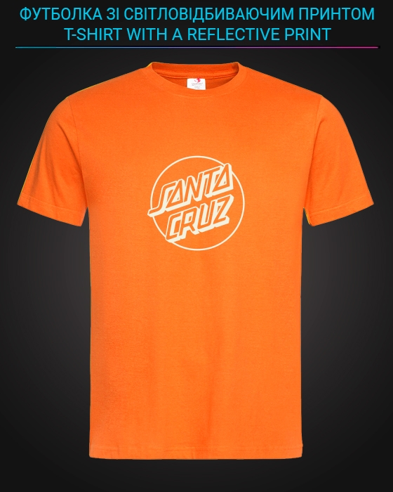 tshirt with Reflective Print Santa Cruz - XS orange