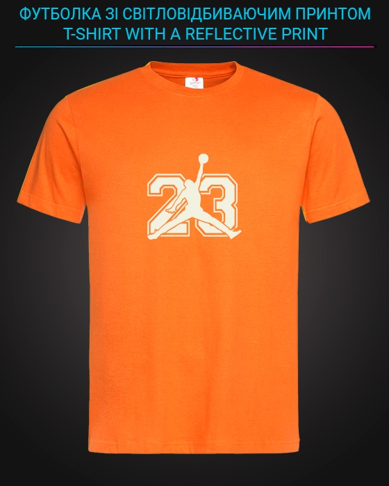 tshirt with Reflective Print Michael Jordan 23 - XS orange