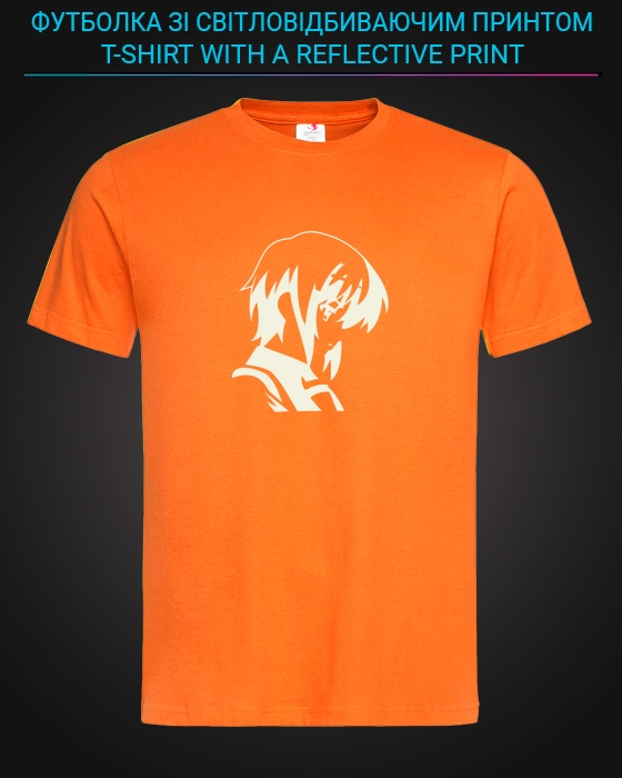 tshirt with Reflective Print Yuki Nagato - XS orange