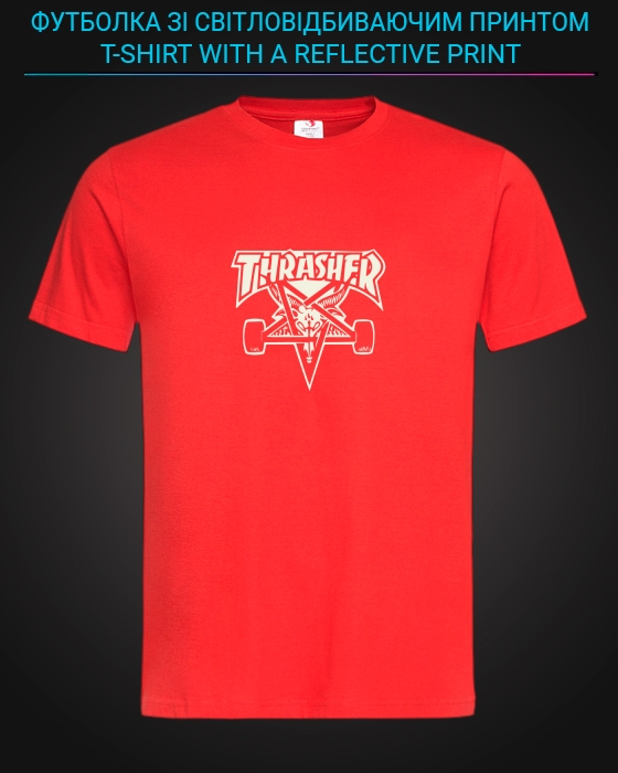 tshirt with Reflective Print Thrasher - XS red