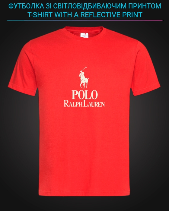 tshirt with Reflective Print Ralph Lauren - XS red
