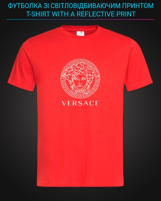 tshirt with Reflective Print Versace - XS red