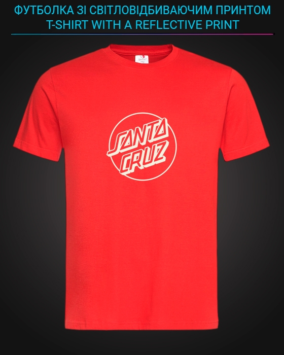 tshirt with Reflective Print Santa Cruz - XS red