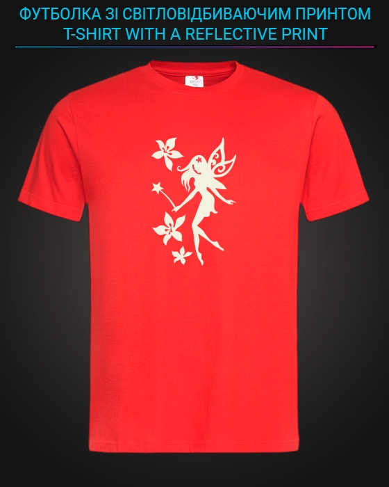 tshirt with Reflective Print Fairy - XS red