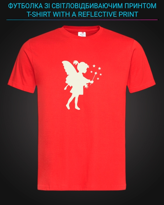 tshirt with Reflective Print Little Fairy - XS red