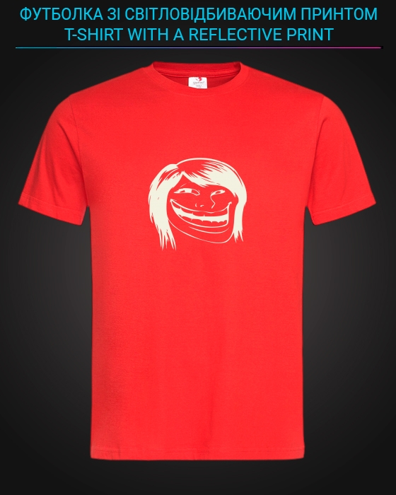 tshirt with Reflective Print Troll Girl - XS red