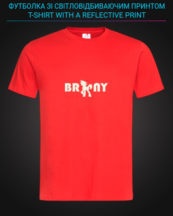 tshirt with Reflective Print Brony - XS red