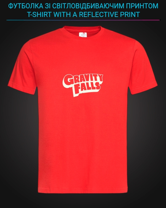 tshirt with Reflective Print Gravity Falls - XS red
