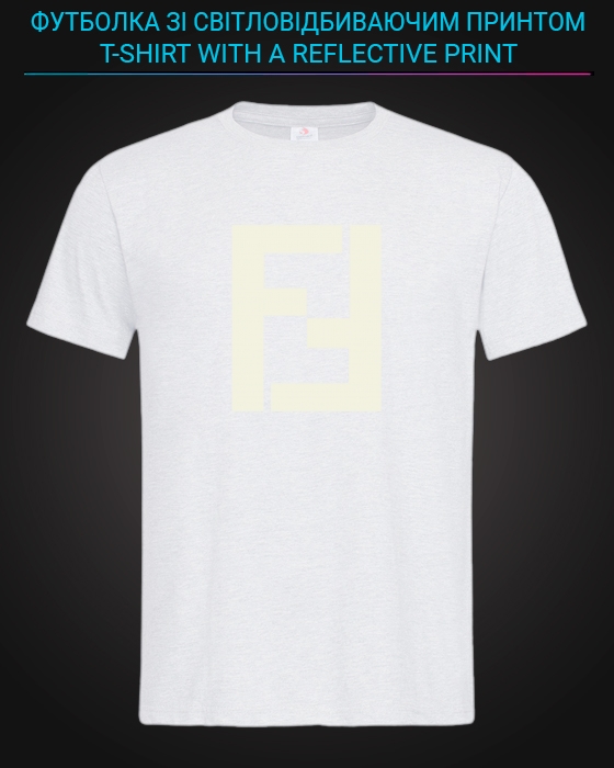 tshirt with Reflective Print Fendi Sign - XS white
