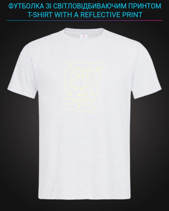 tshirt with Reflective Print Sponge Bob - XS white