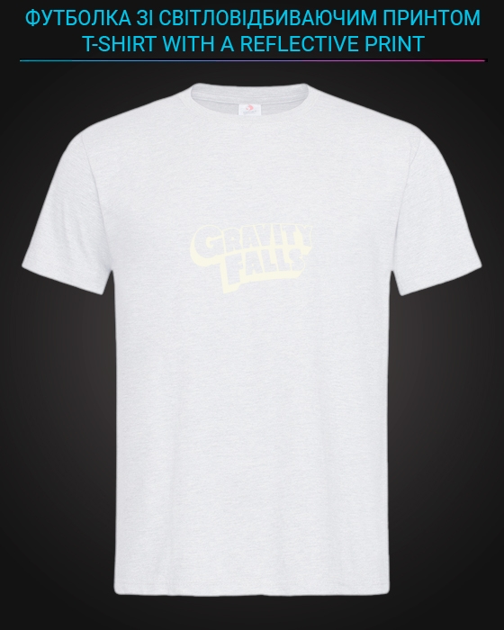 tshirt with Reflective Print Gravity Falls - XS white